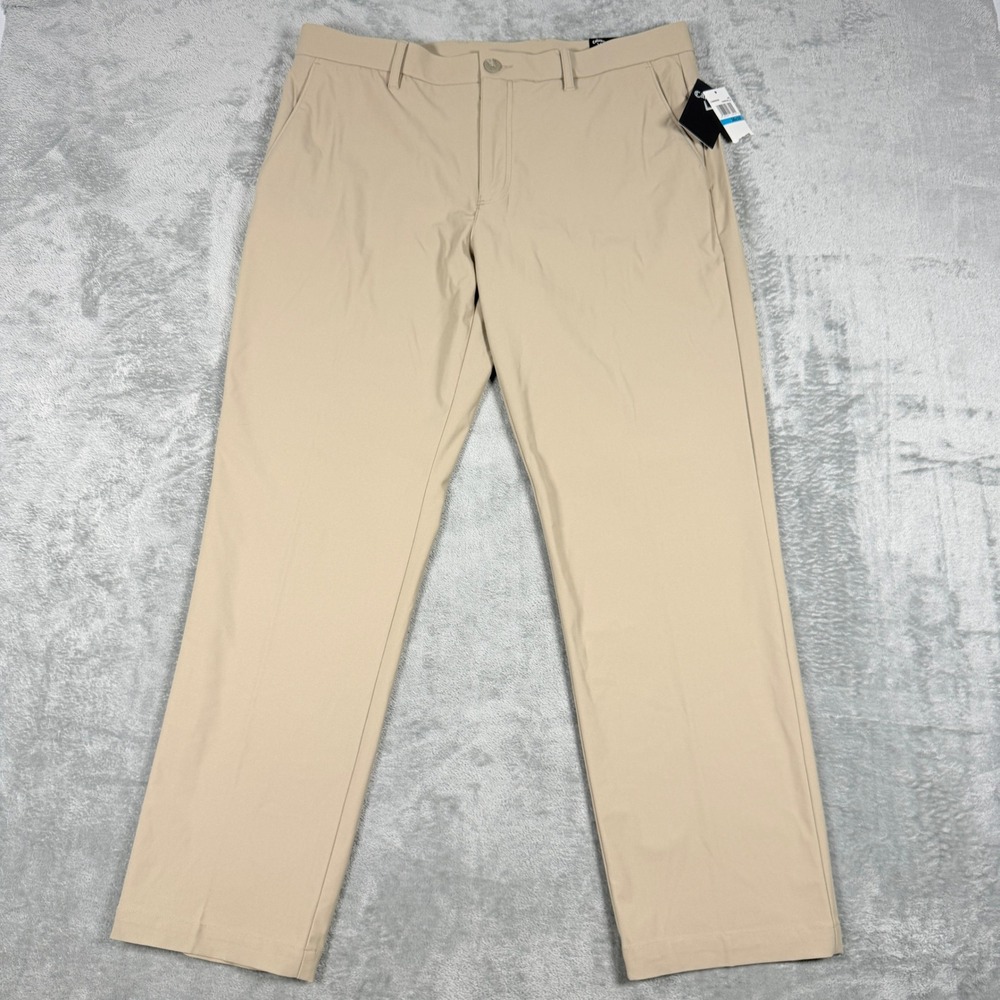 Callaway Mens 36x30 Golf Pants Chinchilla Beige Opti-Dri Stretch Waist